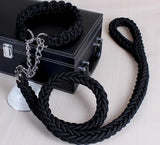 Double Strand Rope Large Metal P Chain Buckle National Color Pet Rope Collar Set For Big Dogs