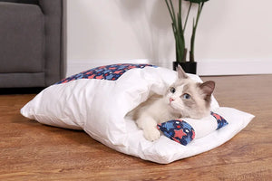 Japanese Cat Sleeping Winter Removable Pet Bed House