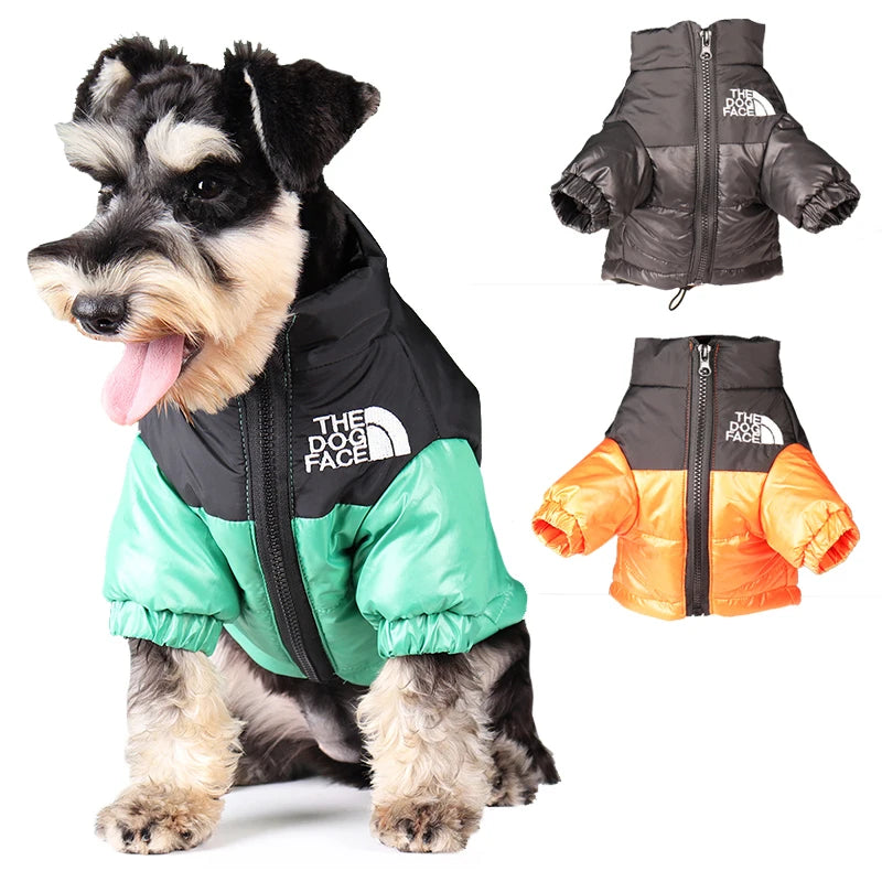 Large Winter Pet Clothes French Puppy Warm Windproof Jacket Reflective Coat Pet Outfits