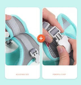 Kimpets Dog Harness Clothes Vest Chest Collars Rope Dogs Reflective Breathable Adjustable Outdoor Pet Supplies